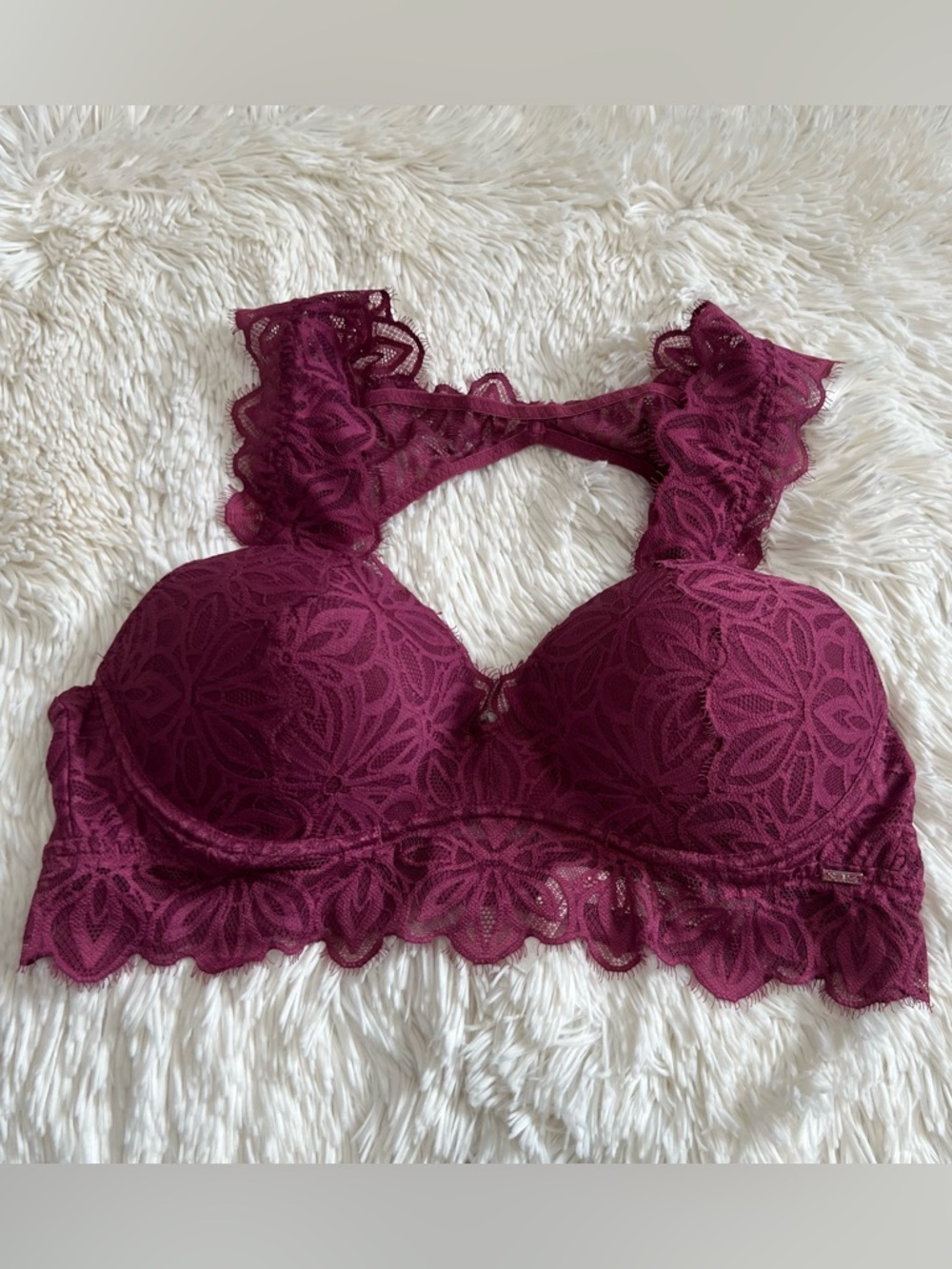 VS PINK lace push up bralette size L‎